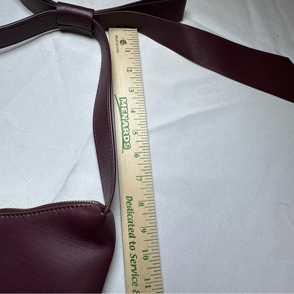 AOTA Anthropologie Wine Bow Shoulder Bag Slouchy Hobo Coquette Vegan Recycled - Picture 5 of 16